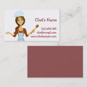 Carte de visite de femme de chef de bande dessinée (Devant / Derrière)