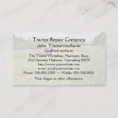 Carte de visite de fenaison de tracteur (Dos)