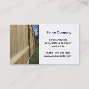 Carte de visite de Fence Company