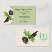 Carte de visite de ferme biologique à secteur sur (Devant / Derrière)