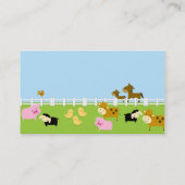 Carte de visite de ferme d'animaux (Dos)
