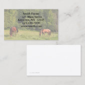 Carte de visite de ferme de cheval (Devant / Derrière)