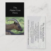 Carte de visite de ferme de chèvre (Devant / Derrière)