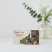 carte de visite de ferme de poulet (Debout devant)