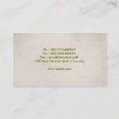 carte de visite de ferme de poulet (Dos)