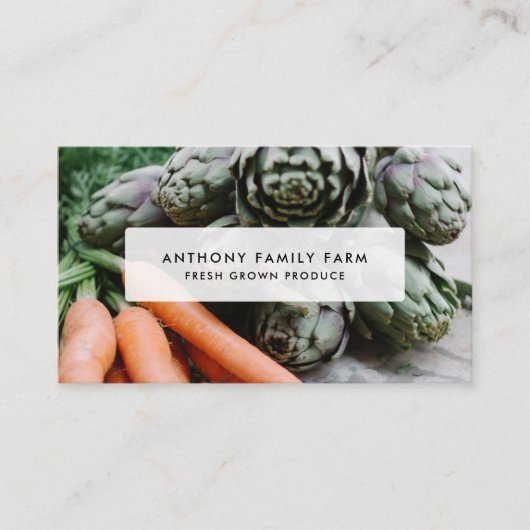 Carte de visite de ferme familiale végétale (Devant)