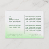 Carte de visite de fermeture à quatre feuilles (Dos)