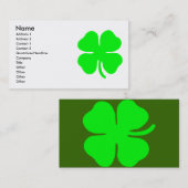 Carte de visite de fermeture à quatre feuilles (Devant / Derrière)