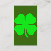 Carte de visite de fermeture à quatre feuilles (Dos)