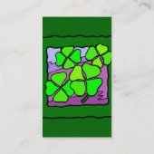 Carte de visite de fermeture à quatre feuilles (Dos)