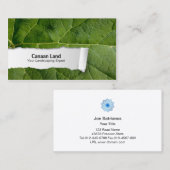 Carte de visite de fermeture feuille personnalisab (Devant / Derrière)