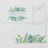 Carte de visite de feuillage moderne (Devant / Derrière)