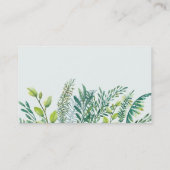 Carte de visite de feuillage moderne (Dos)