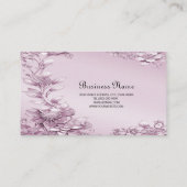 Carte de visite de feuillage rose (Dos)