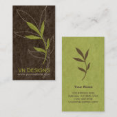 Carte de visite de feuille (Devant / Derrière)