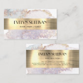 Carte de visite de feuille d'aquarelle Shimmer (Devant / Derrière)