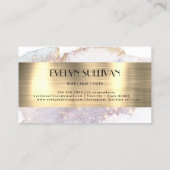 Carte de visite de feuille d'aquarelle Shimmer (Dos)