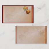 Carte de visite de feuille d'automne (Devant / Derrière)