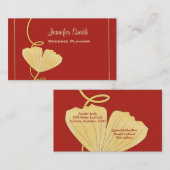 Carte de visite de feuille de Ginkgo (Devant / Derrière)