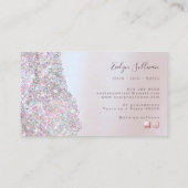 Carte de visite de feuille de parties scintillant  (Dos)