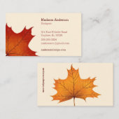Carte de visite de feuille d'érable couleur créati (Devant / Derrière)
