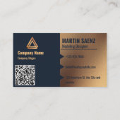 Carte de visite de feuille d'or (Dos)