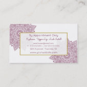 Carte de visite de feuille d'or de mandala (Dos)