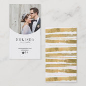 Carte de visite de feuille d'or de Melinda (Devant / Derrière)