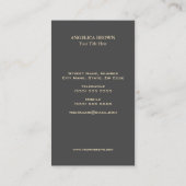 Carte de visite de feuille d'or Faux (Dos)