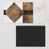 Carte de visite de feuille rouillé (Devant / Derrière)