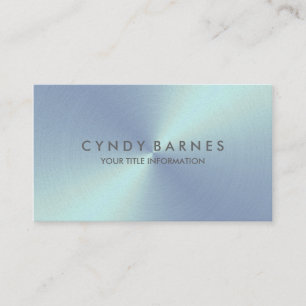 Carte de visite de feuilles bleu clair