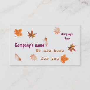 Carte de visite de feuilles d'automne standard de