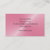Carte de visite de feuilles roses (Dos)
