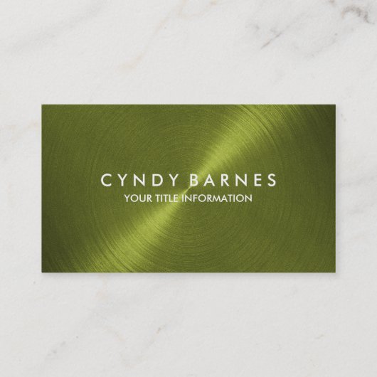 Carte de visite de feuilles vertes (Devant)