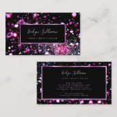 Carte de visite de feux de parties scintillant vio (Devant / Derrière)