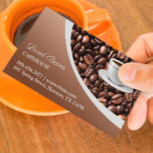 Carte de visite de fèves de café