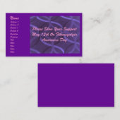 Carte de visite de fibromyalgie (Devant / Derrière)