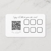 Carte de visite de fidélité (Dos)