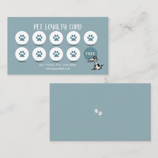 Carte de visite de fidélité (Devant / Derrière)