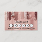 Carte de visite de fidélité à la brosse moderne (Devant)