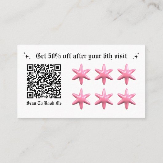 Carte de visite de fidélité Bubly (Dos)