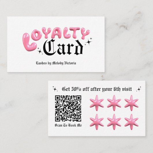 Carte de visite de fidélité Bubly (Devant / Derrière)