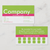 Carte de visite de fidélité client (Devant / Derrière)