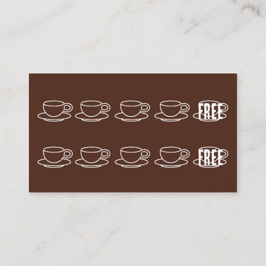 Carte de visite de fidélité client de café (Dos)