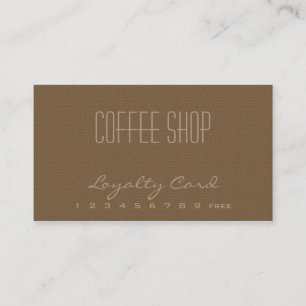 Carte de visite de fidélité de café-restaurant