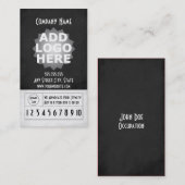 Carte de visite de fidélité de client (Devant / Derrière)