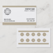 Carte de visite de fidélité de client (Devant / Derrière)