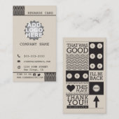 Carte de visite de fidélité de client de salon de (Devant / Derrière)