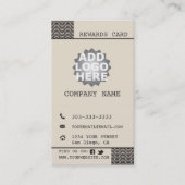 Carte de visite de fidélité de client de salon de (Devant)