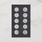 Carte de visite de fidélité de client de salon de (Dos)